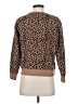 J.Crew Factory Store 100% Cotton Animal Print Brown Pullover Sweater Size S - photo 2
