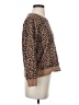 J.Crew Factory Store 100% Cotton Animal Print Brown Pullover Sweater Size S - photo 4