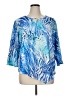 Alfred Dunner Blue 3/4 Sleeve Blouse Size XL - photo 1