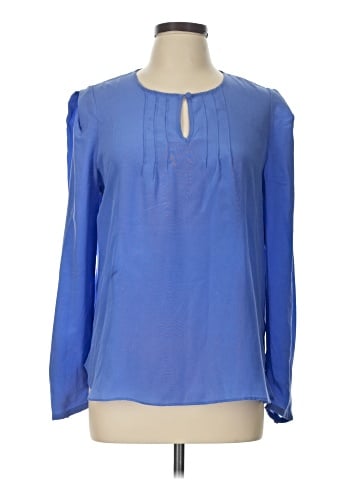Greylin Long Sleeve Silk Top (view 1)