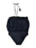 J.Crew Solid Blue One Piece Swimsuit Size 10 - photo 2