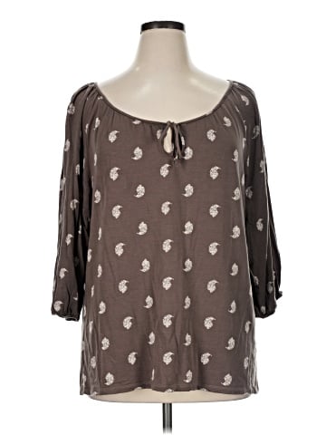 Garnet Hill 3/4 Sleeve Blouse (view 1)
