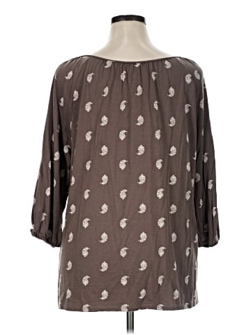 Garnet Hill 3/4 Sleeve Blouse (view 2)