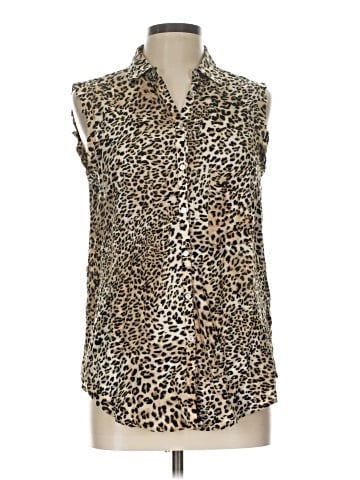 Zara Basic Sleeveless Button-Down Shirt (view 1)