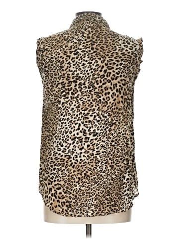 Zara Basic Sleeveless Button-Down Shirt (view 2)