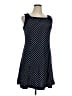 Chaps Polka Dots Blue Casual Dress Size XL - photo 1