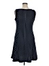Chaps Polka Dots Blue Casual Dress Size XL - photo 2