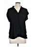 Nine West 100% Polyester Black Short Sleeve Blouse Size L - photo 1