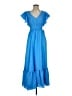 Taylor 100% Polyester Blue Casual Dress Size S - photo 1