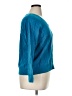 Talbots 100% Pima Cotton Chevron-herringbone Teal Pullover Sweater Size 1X - photo 4