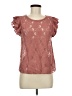 Hinge Pink Short Sleeve Blouse Size M - photo 1