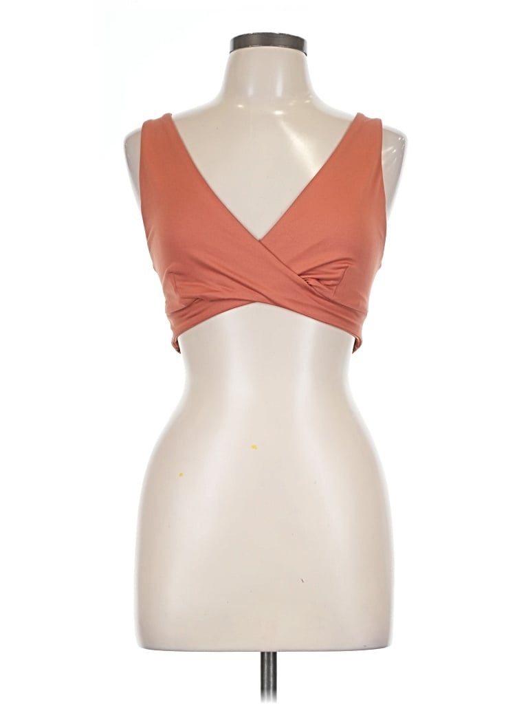 Pre-owned Joylab Tank Top Orange Plunge Neckline Tops
