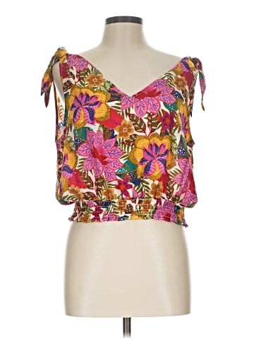 Rose + Olive Sleeveless Blouse (view 1)
