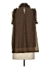 Glam 100% Polyester Brown Sleeveless Blouse Size S - photo 2