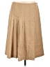 Faconnable Solid Tan Wool Skirt Size 12 - photo 1