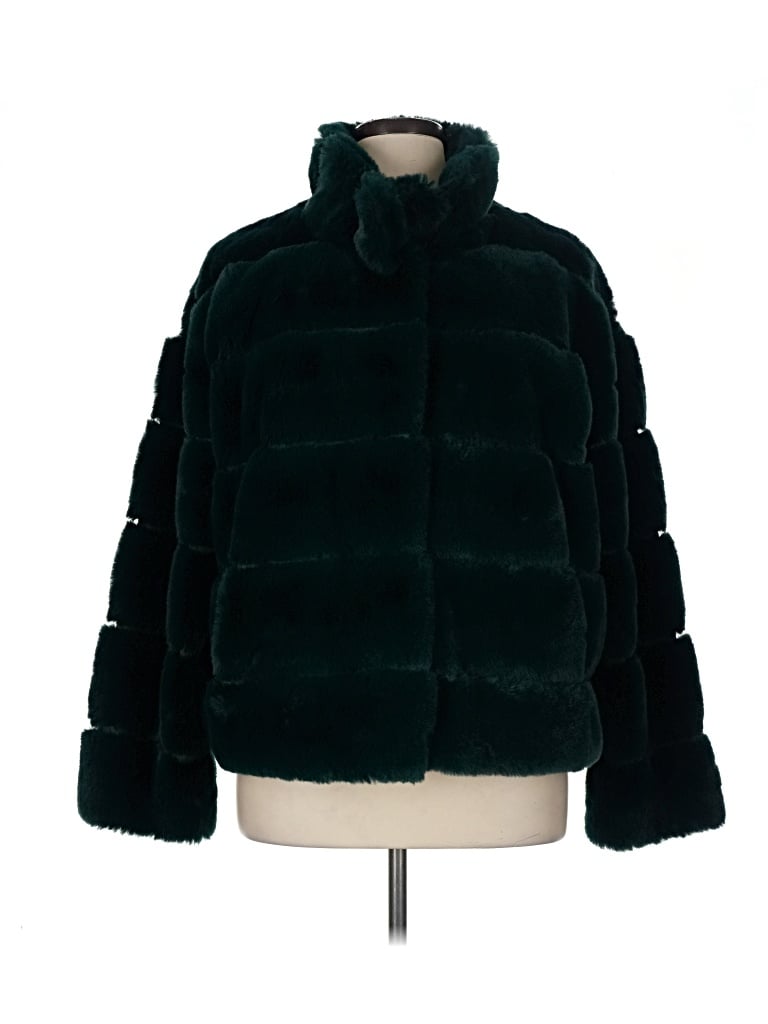 Pre-owned Nvlt Faux Fur Jacket In Teal