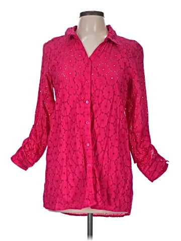 Nicole Miller Artelier 3/4 Sleeve Button-Down Shirt (view 1)