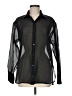 Old Navy 100% Polyester Solid Black Long Sleeve Blouse Size M - photo 1