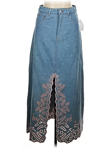 Driftwood Denim Skirt (view 1)