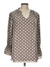 C established 1946 100% Polyester Polka Dots Gray 3/4 Sleeve Blouse Size L - photo 1