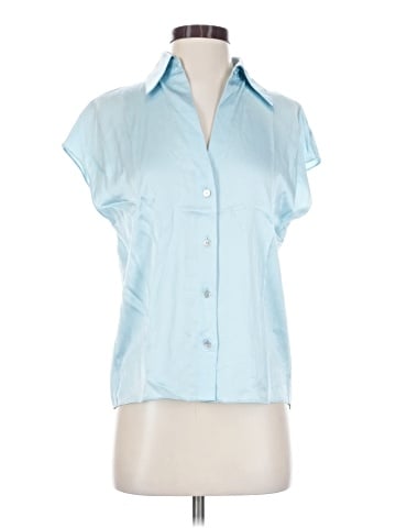 Vince. Short Sleeve Silk Top (view 1)