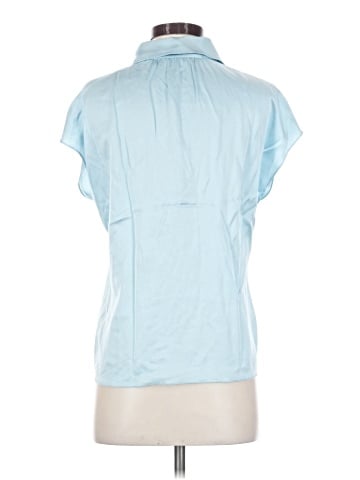 Vince. Short Sleeve Silk Top (view 2)
