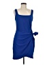 Express Solid Blue Casual Dress Size M - photo 1