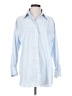 Rahi Stripes Blue Long Sleeve Button-Down Shirt Size S - photo 1