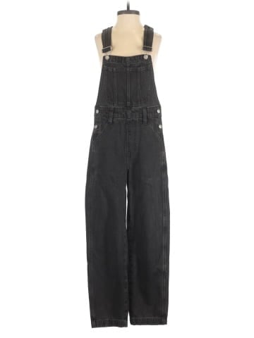 Madewell Straight-Leg Overalls in Lunar Wash (view 1)