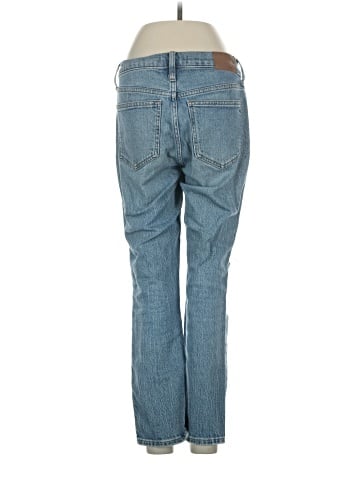 Madewell The Petite Mid-Rise Perfect Vintage Jean in Ainsdale Wash: Knee-Rip Edition (view 2)