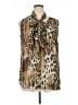 Ashley Stewart 100% Polyester Animal Print Brown Sleeveless Blouse Size 14-16W - photo 1