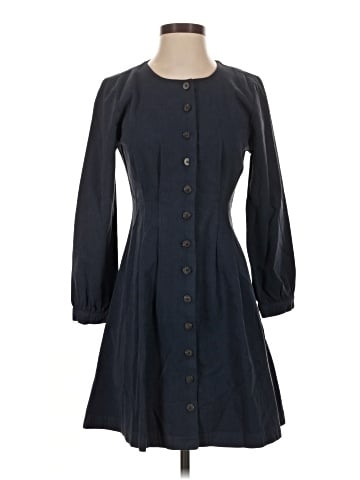 Madewell (Re)sponsible Long-Sleeve Button-Front Mini Dress (view 1)