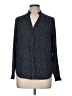 H&M 100% Polyester Polka Dots Blue Long Sleeve Blouse Size 8 - photo 1