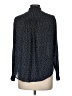 H&M 100% Polyester Polka Dots Blue Long Sleeve Blouse Size 8 - photo 2