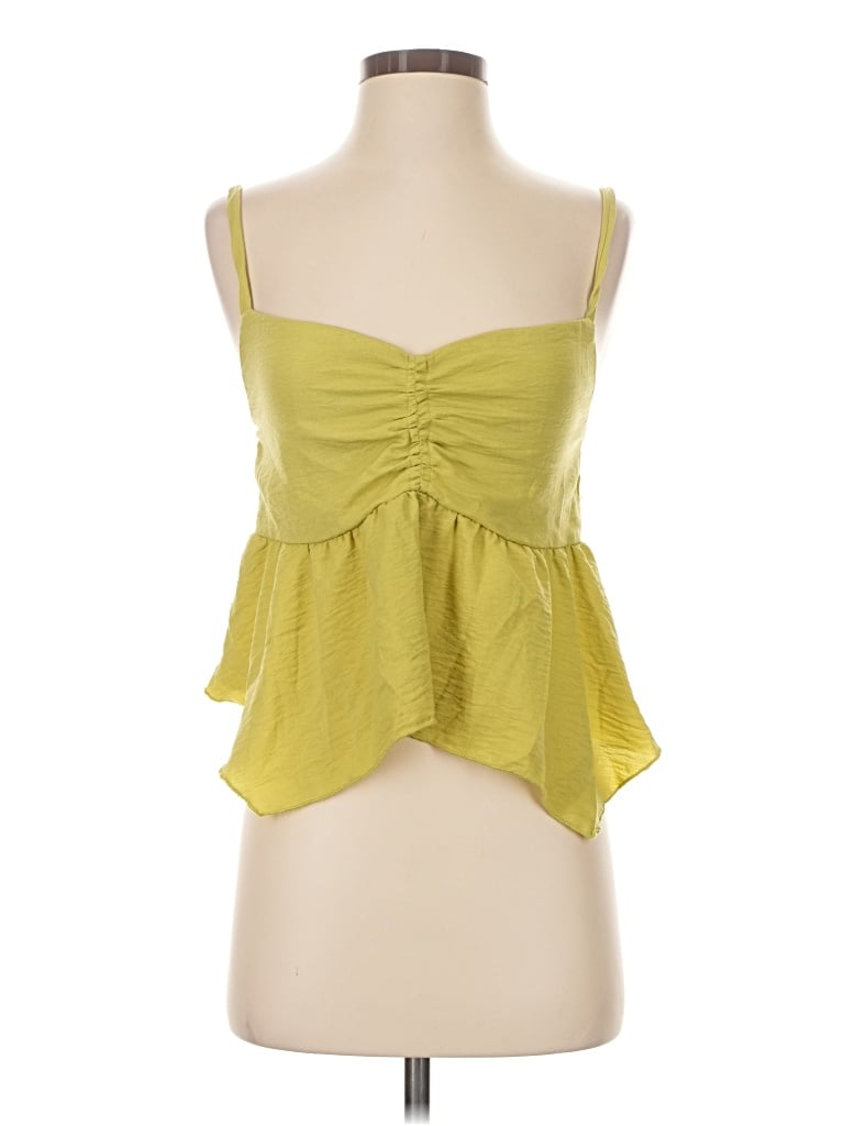 Pre-owned Kirious Tank Top Yellow Strapless Neckline Tops