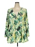 Torrid Green 3/4 Sleeve Blouse Size 4X Plus (4) - photo 1