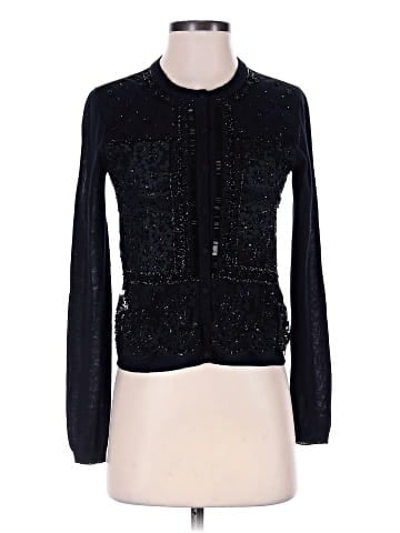 Valentino Beaded Lace-Overlay Cardigan (view 1)