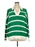 Torrid 100% Cotton Stripes Green Pullover Sweater Size 3X Plus (3) - photo 1