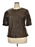 Ann Taylor 100% Polyester Brown Short Sleeve Blouse Size XXL - photo 1