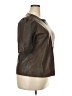 Ann Taylor 100% Polyester Brown Short Sleeve Blouse Size XXL - photo 4