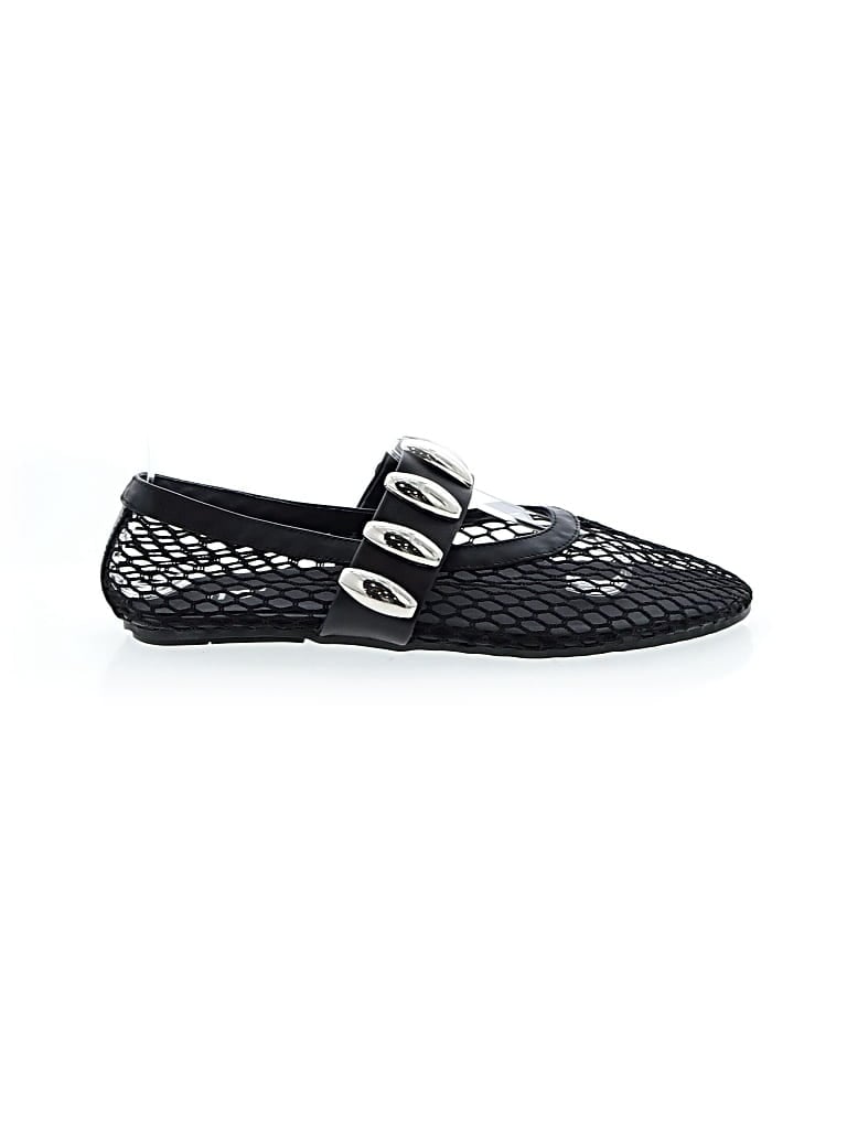 Pre-owned Assorted Brands Flats In Black