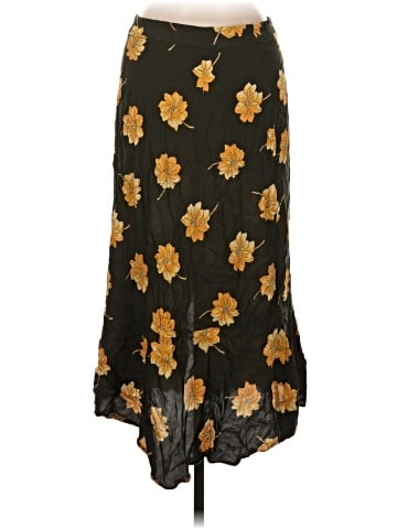Madewell Side-Button Ruffle-Hem Midi Skirt in Fall Flowers (view 2)