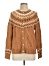 Talbots Chevron-herringbone Brown Cardigan Size Lg Petite - photo 1