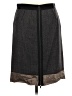 BCBGMAXAZRIA Chevron-herringbone Gold Gray Wool Skirt Size 6 - photo 2