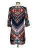 Bebop 100% Polyester Print Blue Casual Dress Size S - photo 2