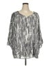 Torrid 100% Polyester Gray 3/4 Sleeve Blouse Size 4X Plus (4) - photo 1