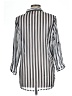 Mix & CO Stripes Silver Long Sleeve Blouse Size L - photo 2