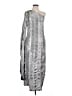 Renee C. 100% Polyester Metallic Silver Cocktail Dress Size L - photo 1