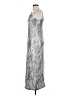 Renee C. 100% Polyester Metallic Silver Cocktail Dress Size L - photo 5