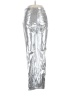 Gap 100% Polyester Metallic Silver Jeggings Size 28L - photo 1
